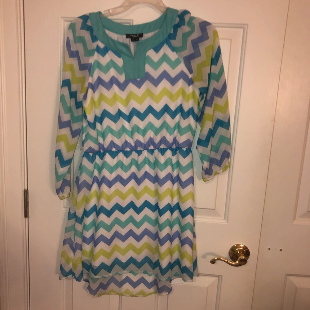 Sequin Hearts Chevron dress